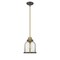 Z-Lite Burren 1 Light Mini Pendant, Bronze + Brass And Clear Seedy 337MP-BRZ+HB - alternate 5